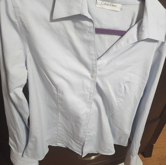 Lot of 2 Calvin Klein womens dress blouse size 12 and 2 Worthington size Large - Picture 6 of 16